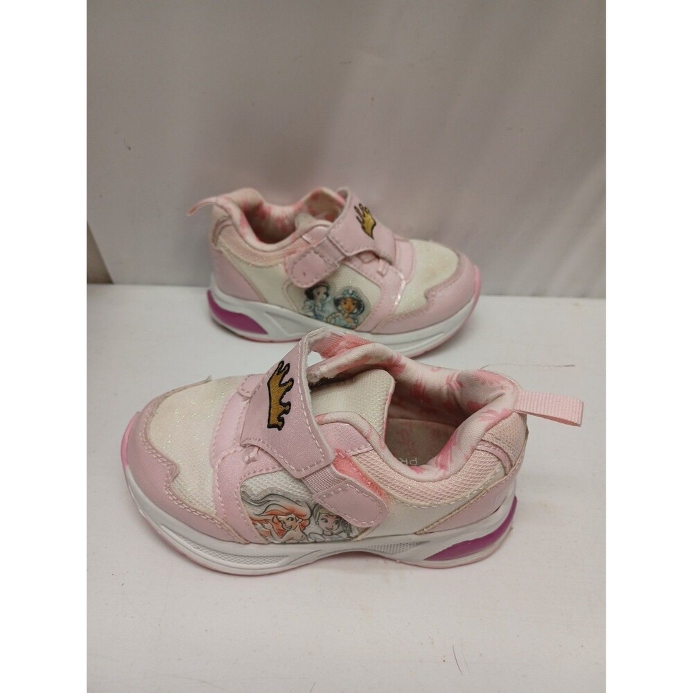 Ground Up Disney Girls Princess Light-Up Athletic Sneaker ECPS6064 Sz 8 Toddler